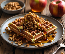Honeycrisp Apple Pie Cobbler Waffles