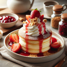Strawberry Cheesecake Soufflé Pancakes