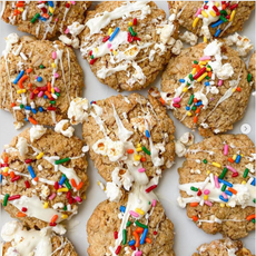 Drizzled Popcorn Rainbow Cookies