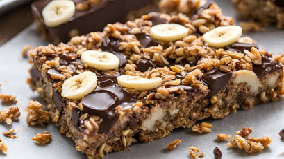 Double Crunch Banana Bread Granola Bars