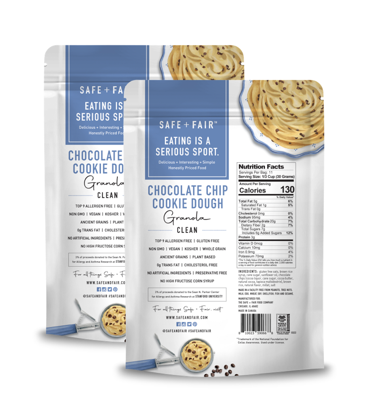 Chocolate Chip Cookie Dough Granola Pack