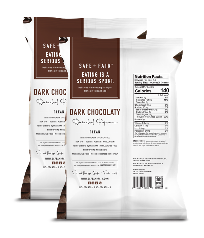 Dark Chocolaty Drizzled Popcorn Pack