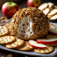 Granola Crusted Apple Pie Cheddar Cheese Ball