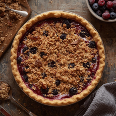 Blueberry Granola Crumble Pie