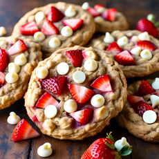 Strawberries + Cream Grookies (Granola Cookies)