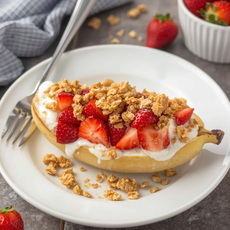 Strawberry Banana Breakfast Boats