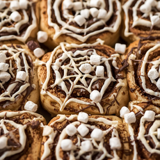 Spooky S’mores Cinnamon Rolls Featuring Remy’s Grahams