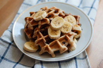 Allergen-Free, Vegan Bananas Foster Protein Waffles