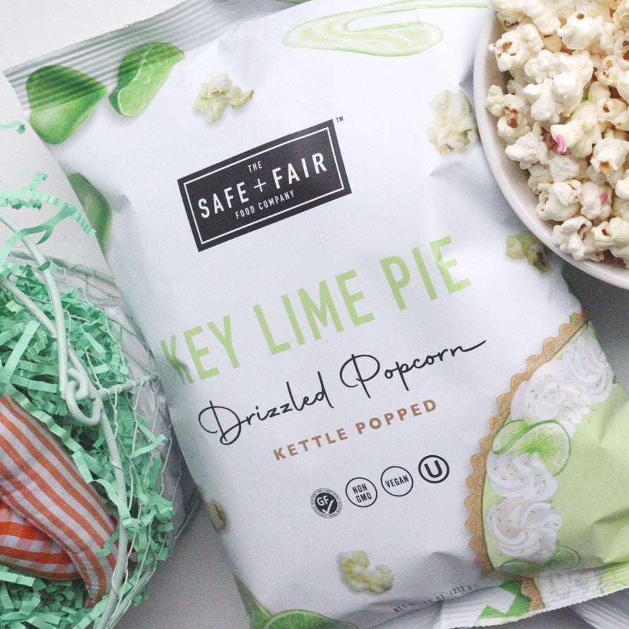 Key Lime Pie Drizzled Popcorn – Safe + Fair
