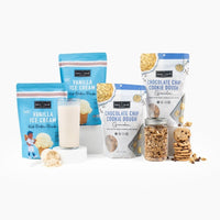 kids vanilla protein and chocolate chip cookie dough granola