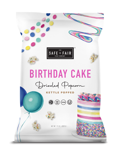 Birthday Cake Drizzled Popcorn
