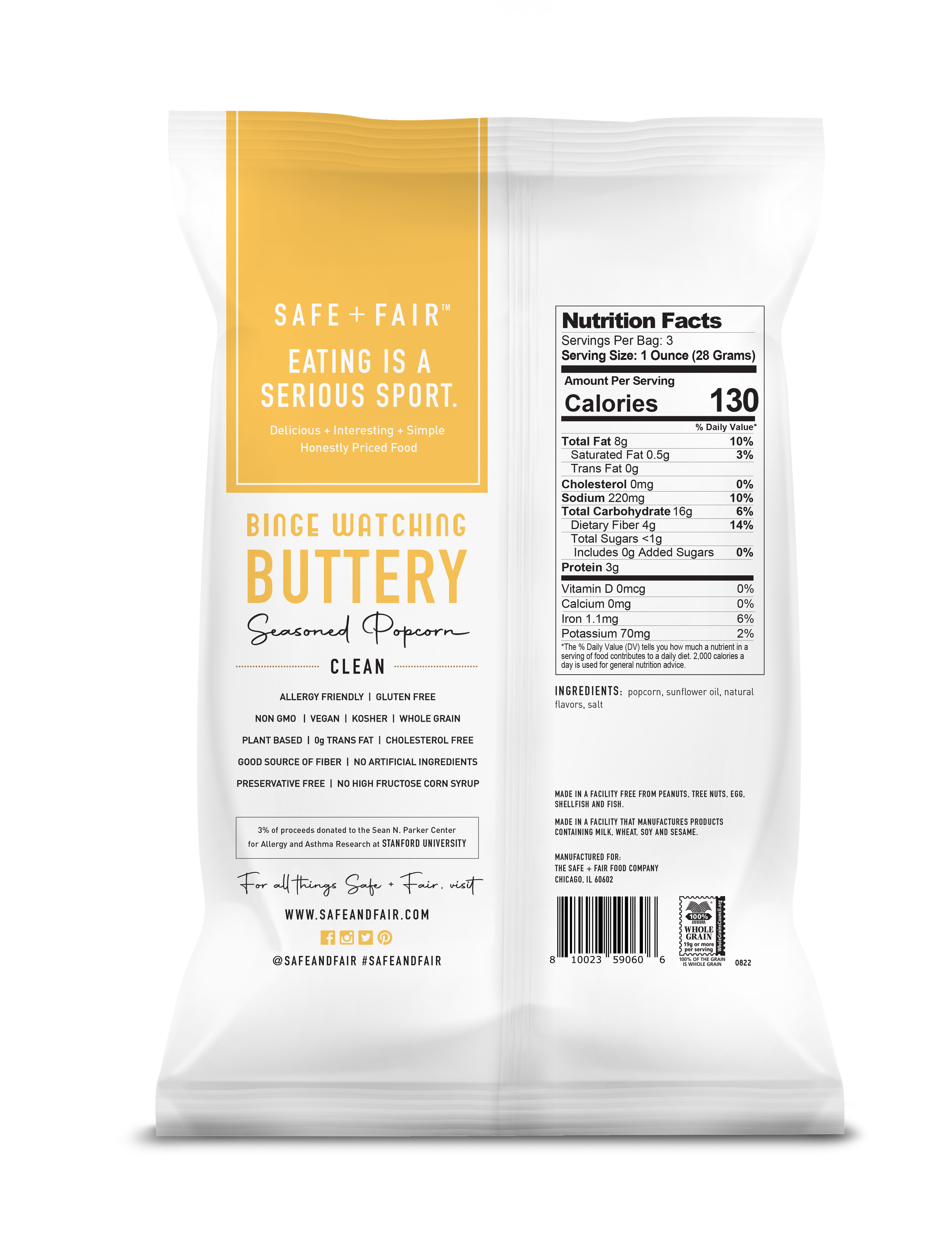Binge Watching Buttery Seasoned Popcorn Pack