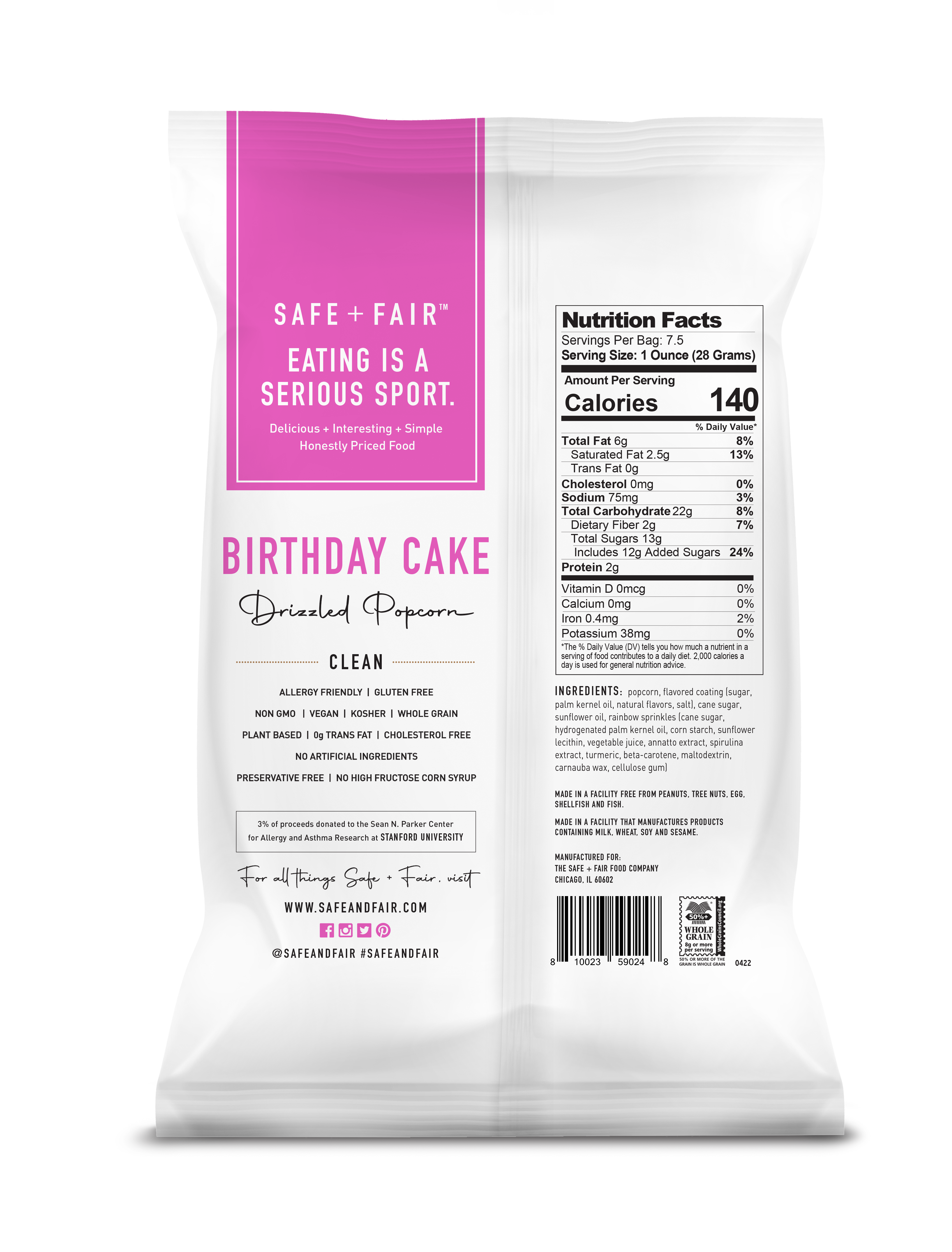 Birthday Cake Drizzled Popcorn Pack